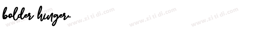 bolder hinger字体转换